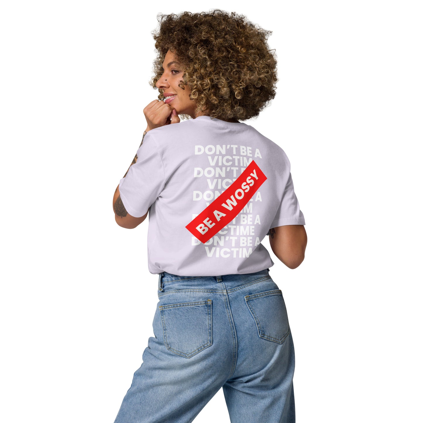 T-shirt unisexe Be a Wossy avec slogan féministe imprimé