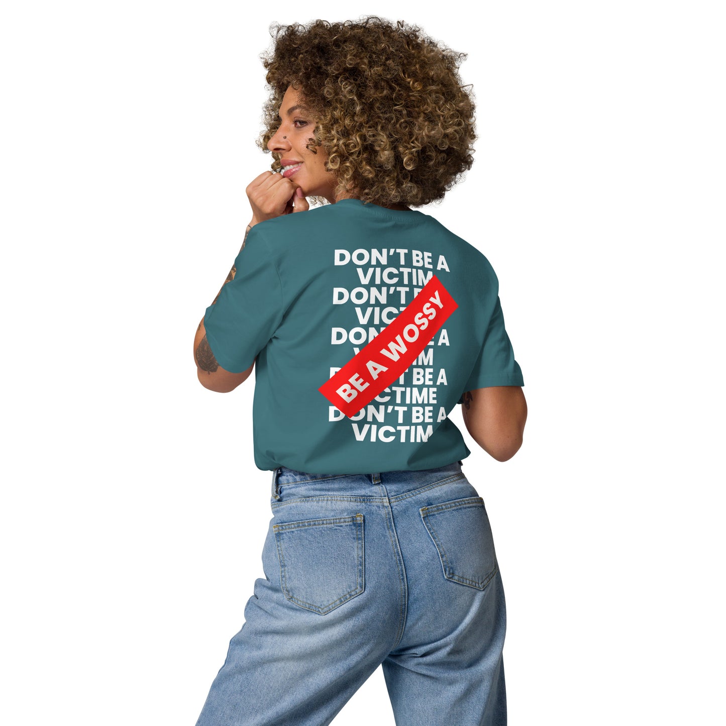 T-shirt unisexe Be a Wossy avec slogan féministe imprimé
